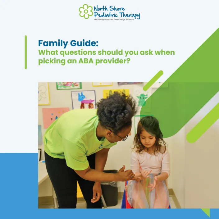The cover of the NSPT Guide for Families, which helps families to figure out the questions to ask when picking an ABA provider.