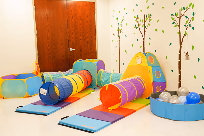 Bright and inviting therapy room at our Arlington Heights pediatric therapy center.