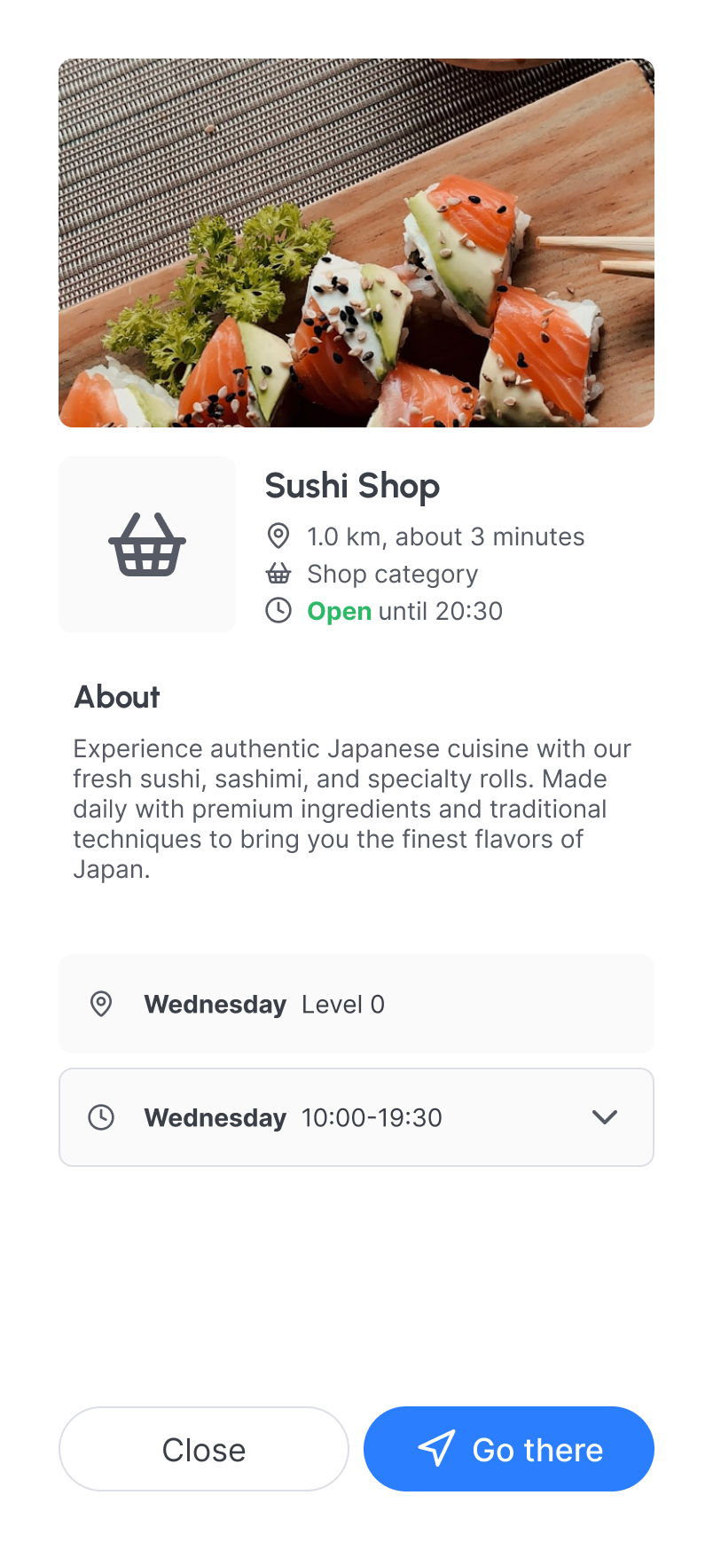 Close-up of sushi rolls with salmon, avocado, black sesame seeds, and parsley on a wooden platter.