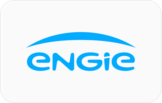 Engie logo with blue lowercase letters and a blue curved line above.