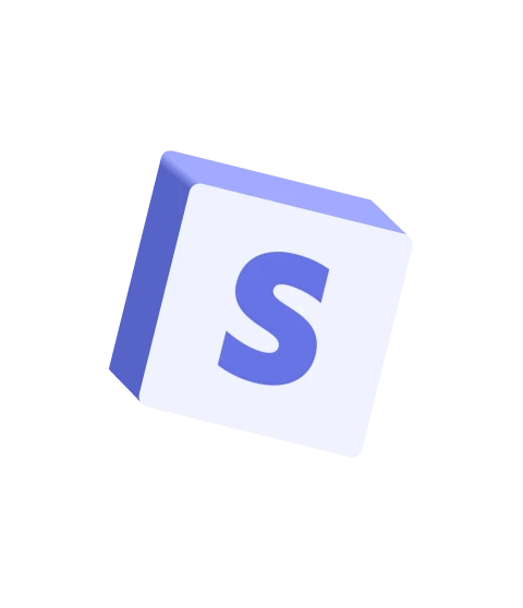 Stripe logo on cube