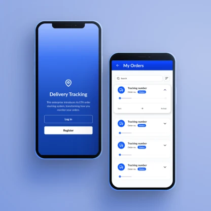 Order and Delivery tracking app screens