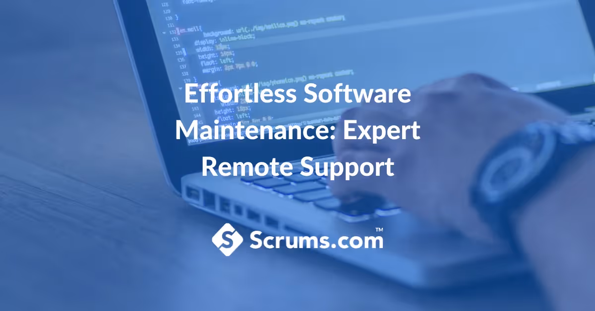 Effortless Software Maintenance: Expert Remote Support