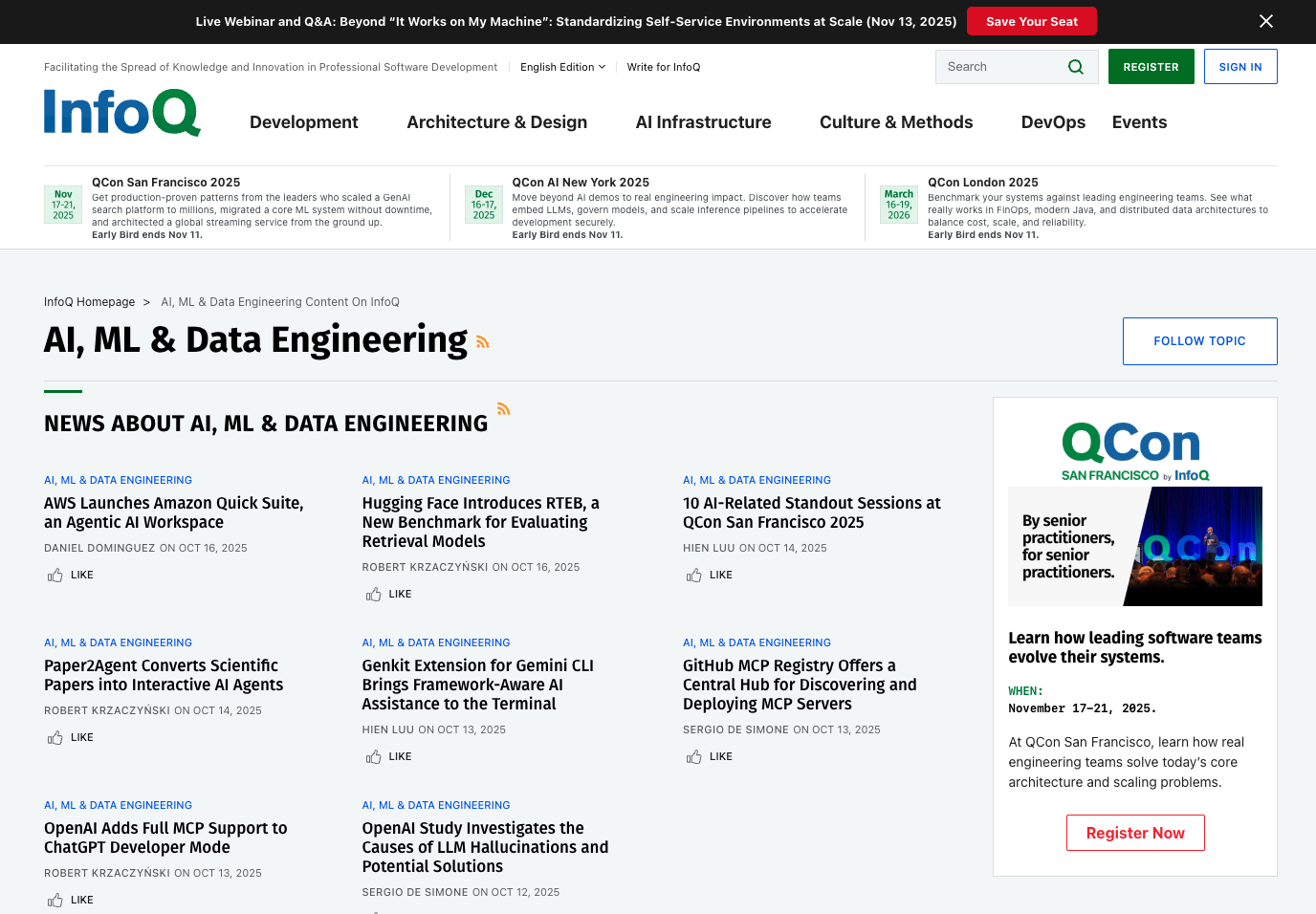 AI, ML & Data Engineering - InfoQ