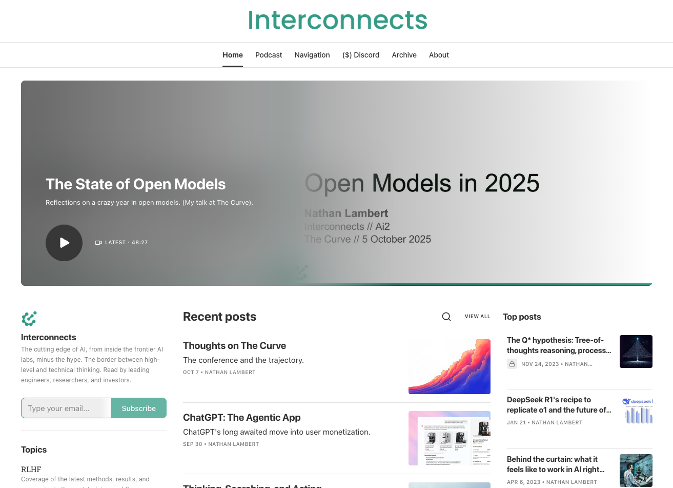 Interconnects by Nathan Lambert