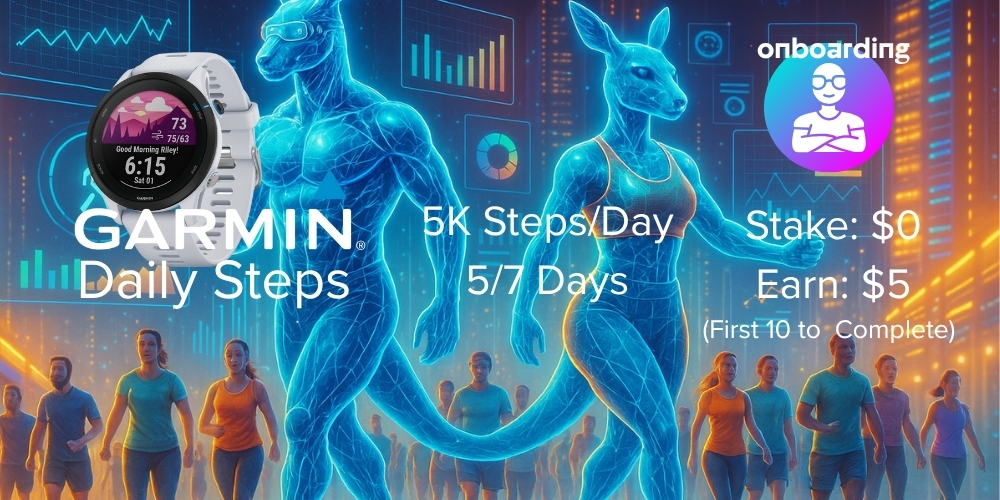 Garmin Daily Onboarding Steps fitness game on Cadoo