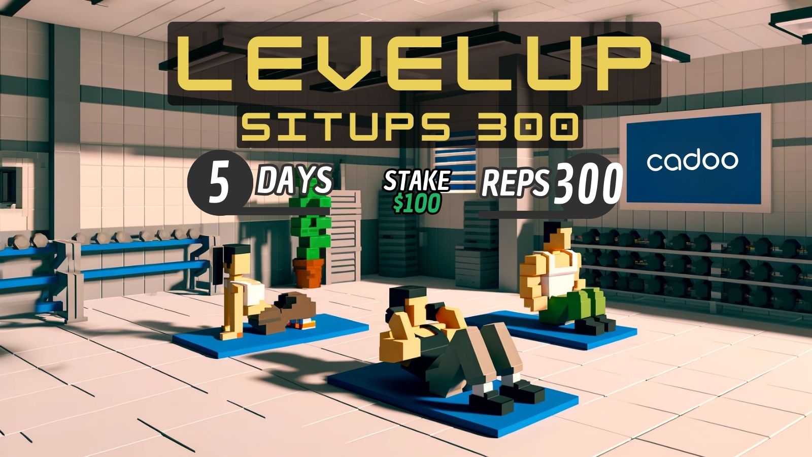 LevelUp Situp 300 fitness game on Cadoo