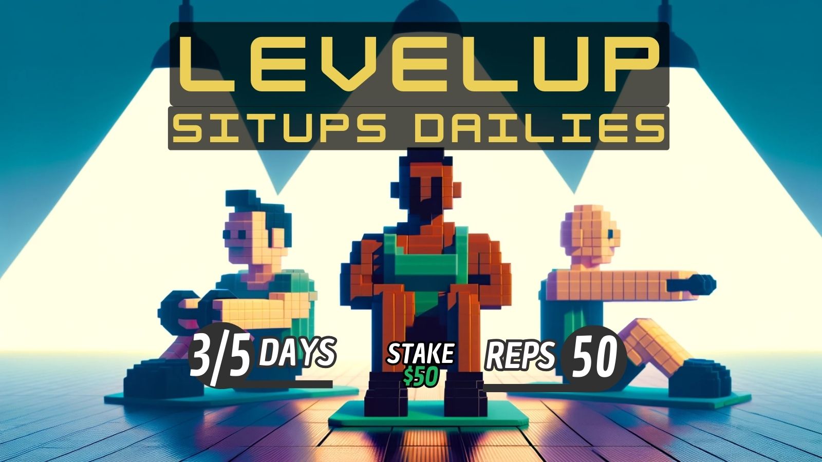 LevelUp Situp Dailies fitness game on Cadoo