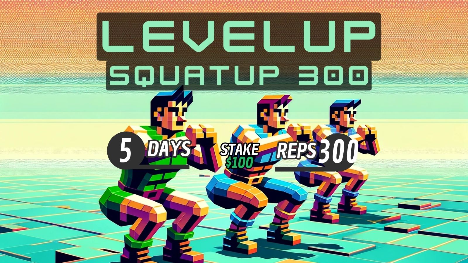 LevelUp Squatup 300 fitness game on Cadoo