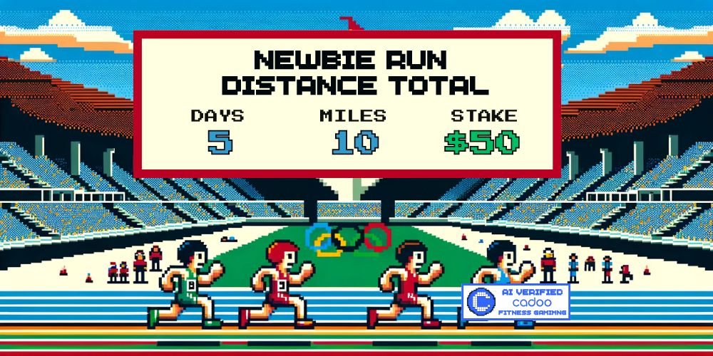 Newbie Run Total Distance fitness game on Cadoo