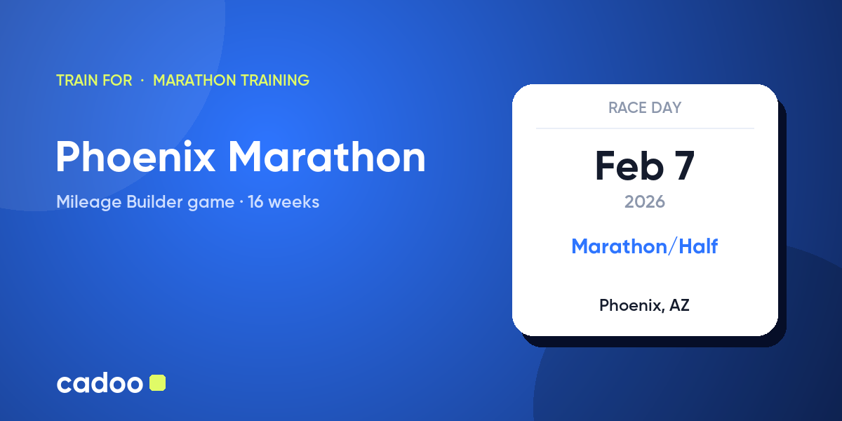 Train for the Phoenix Marathon with Cadoo