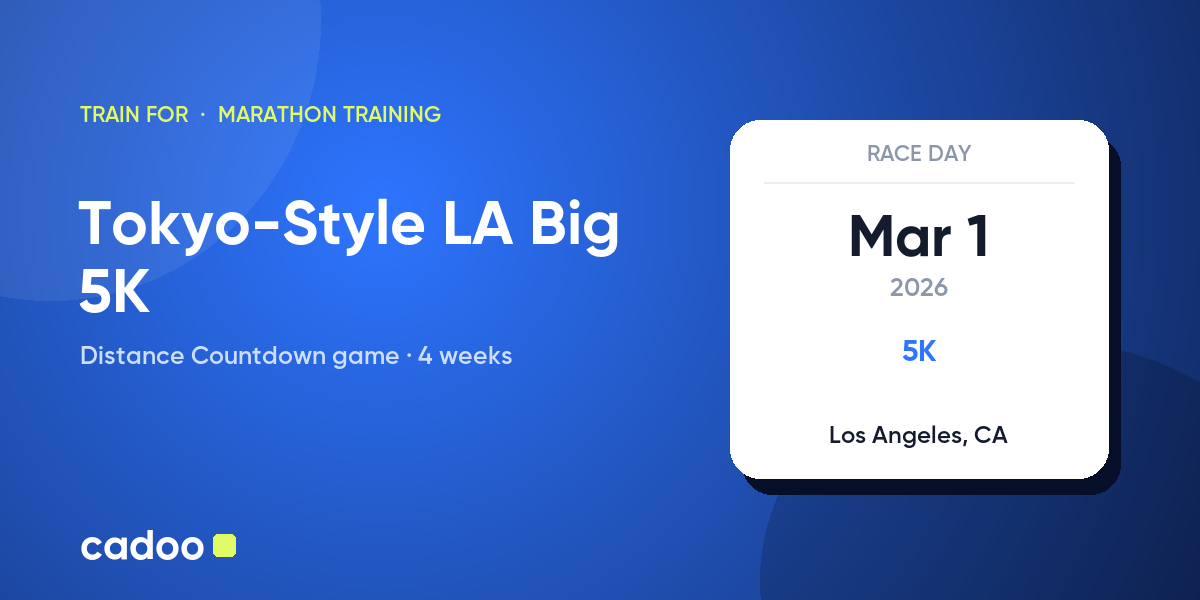 Train for the Tokyo-Style LA Big 5K with Cadoo