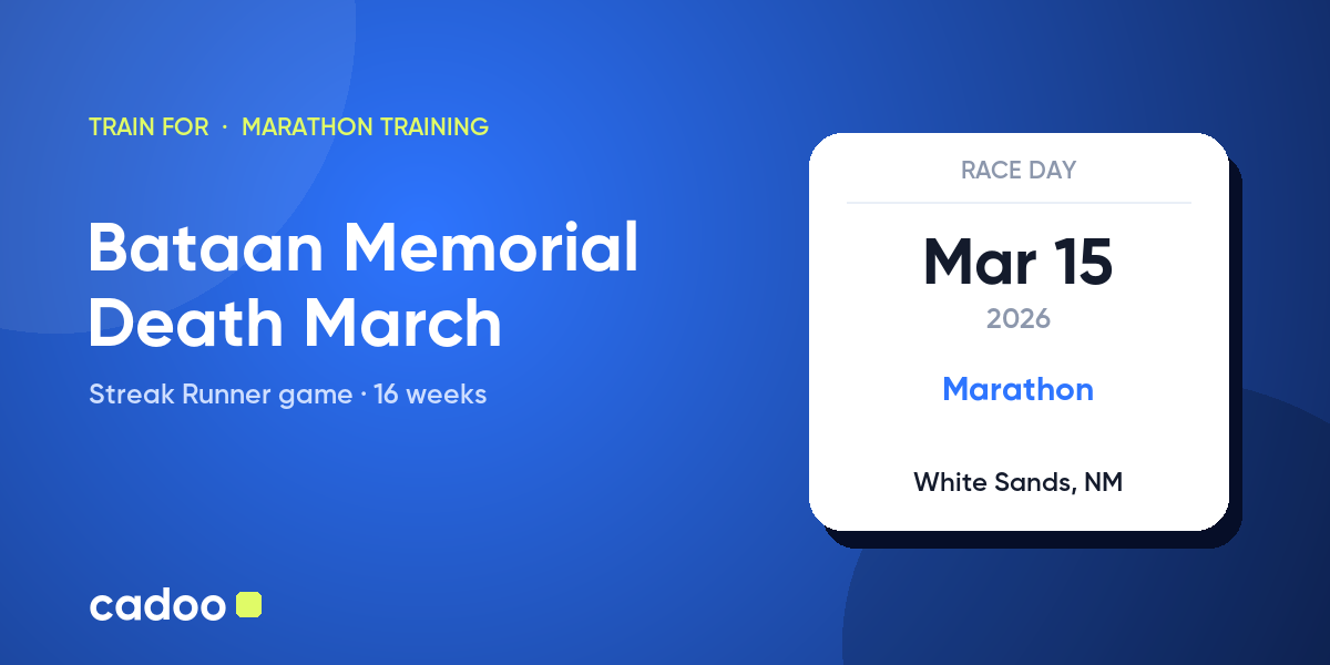 Train for the Bataan Memorial Death March with Cadoo