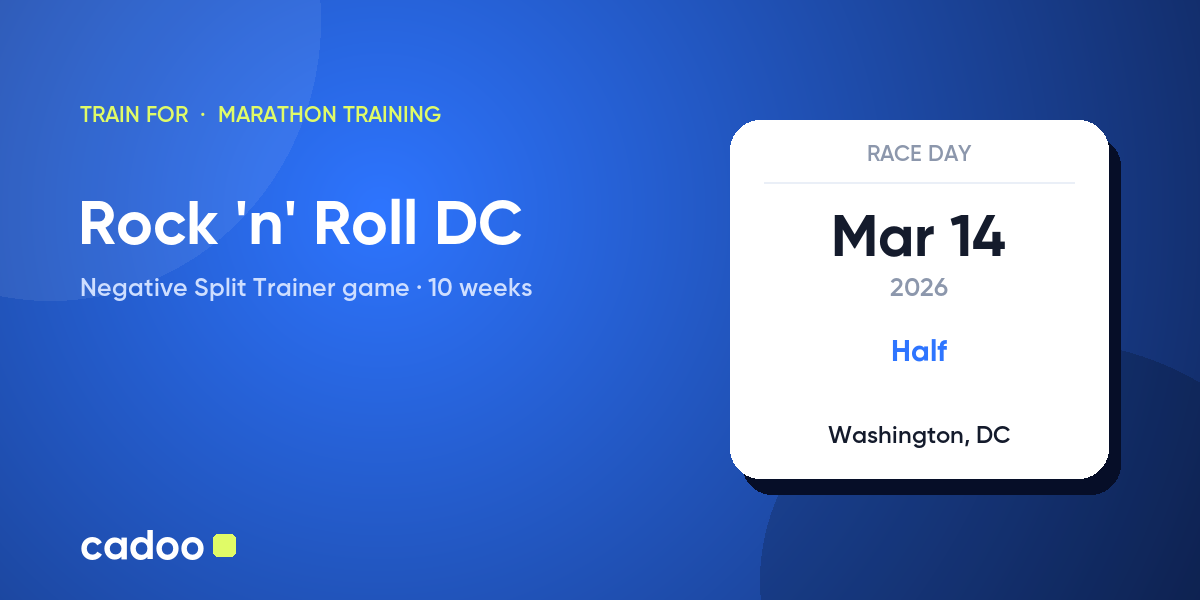 Train for the Rock 'n' Roll DC with Cadoo