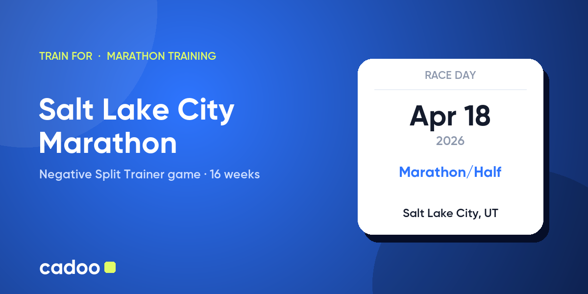 Train for the Salt Lake City Marathon with Cadoo