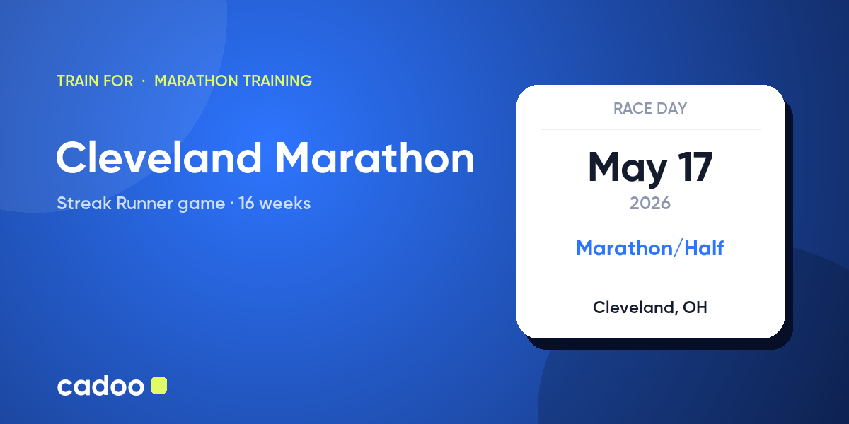 Train for the Cleveland Marathon with Cadoo