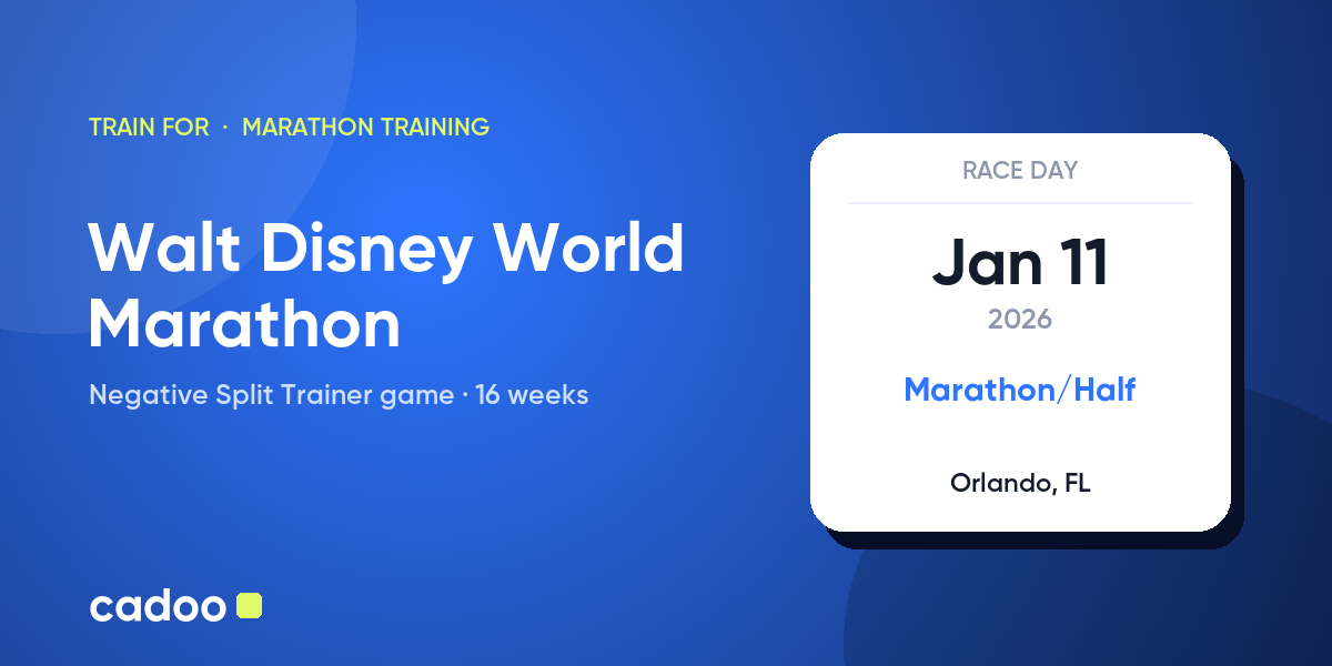 Train for the Walt Disney World Marathon with Cadoo
