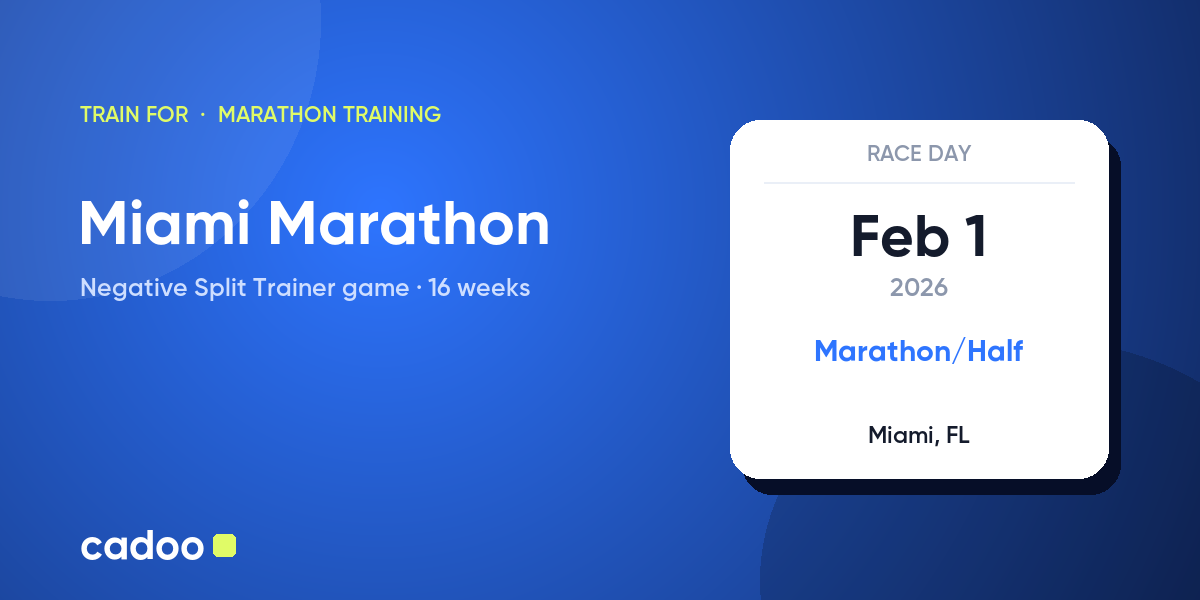 Train for the Miami Marathon with Cadoo