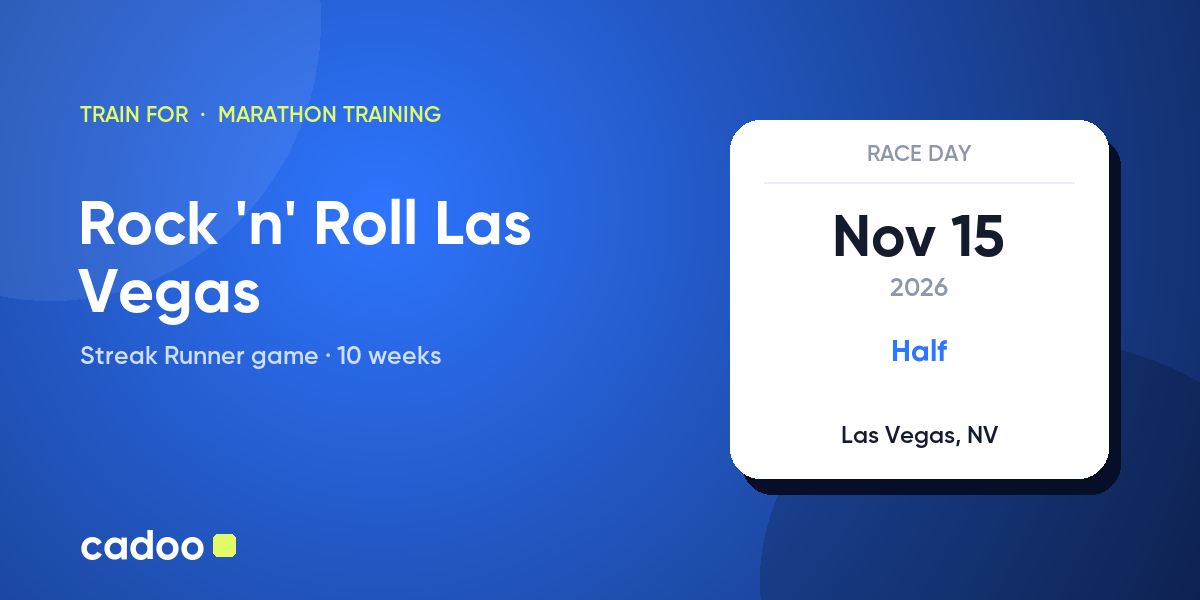 Train for the Rock 'n' Roll Las Vegas with Cadoo