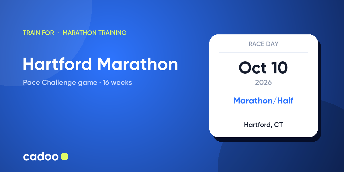 Train for the Hartford Marathon with Cadoo