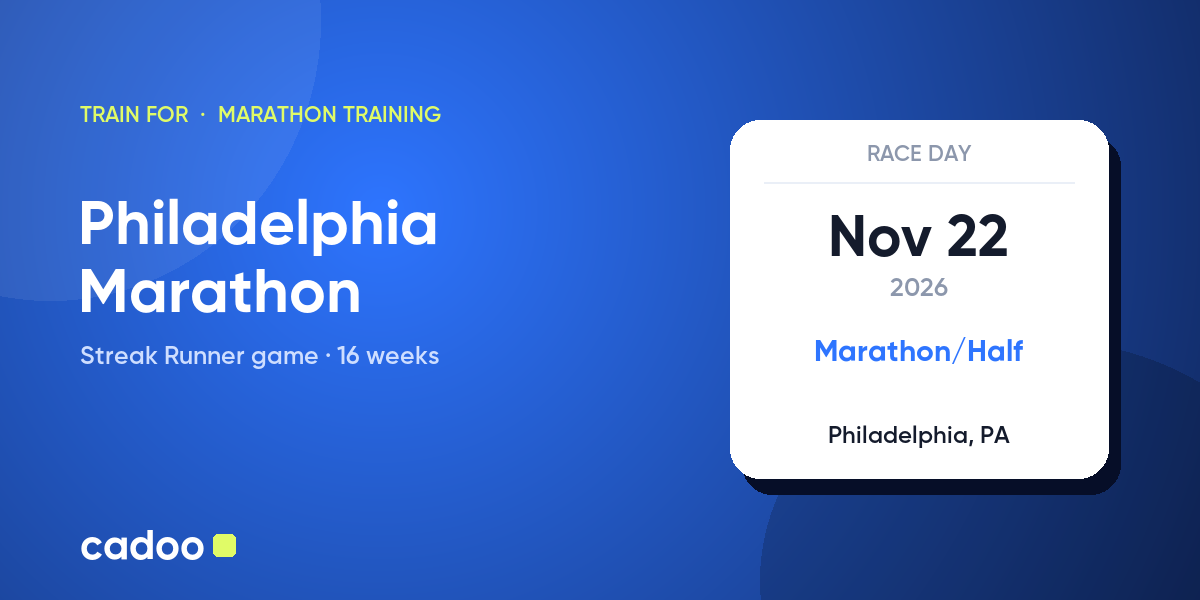 Train for the Philadelphia Marathon with Cadoo