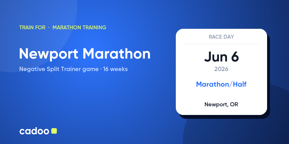 Train for the Newport Marathon with Cadoo