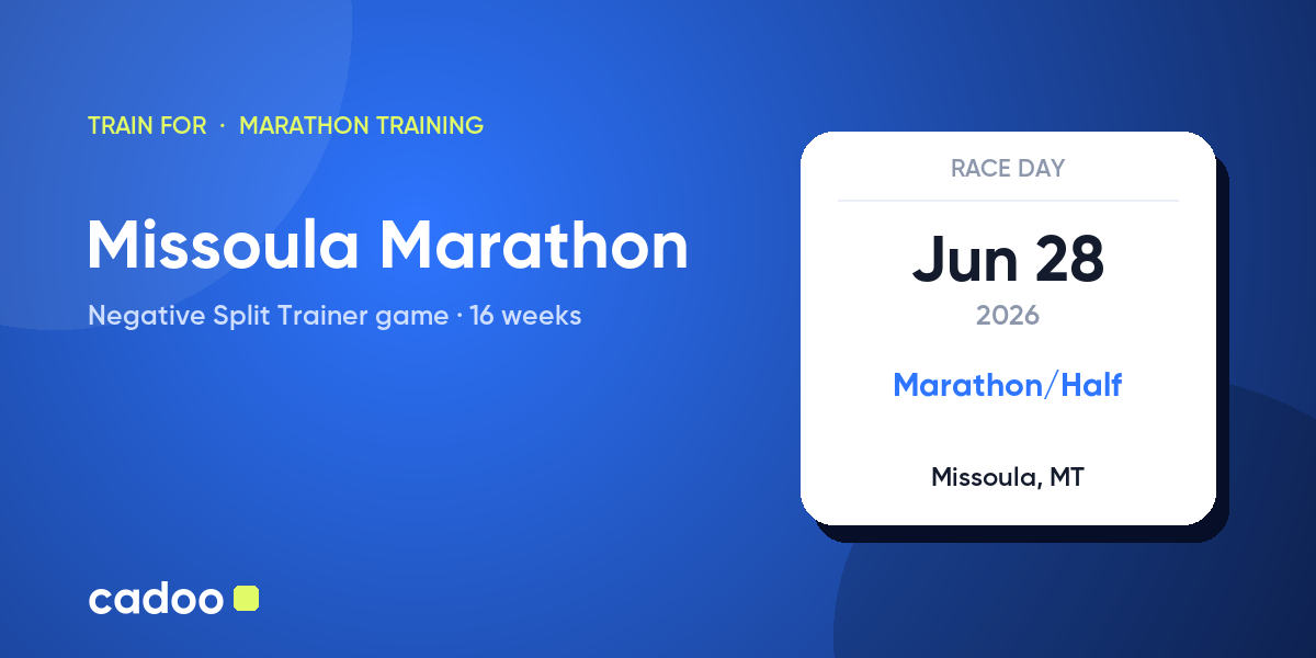 Train for the Missoula Marathon with Cadoo