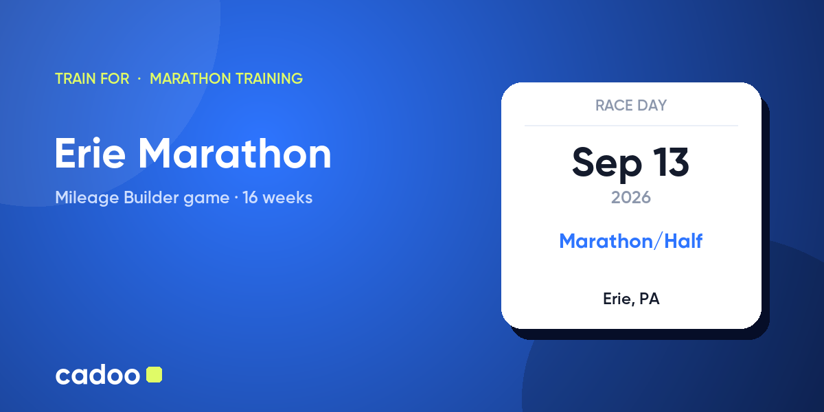 Train for the Erie Marathon with Cadoo