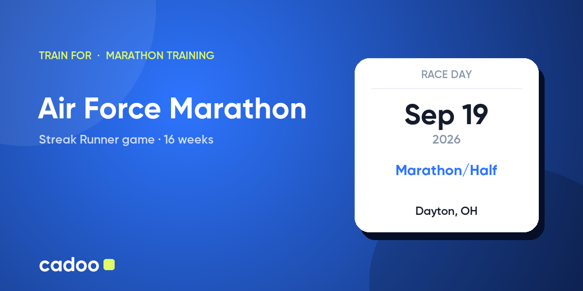 Train for the Air Force Marathon with Cadoo