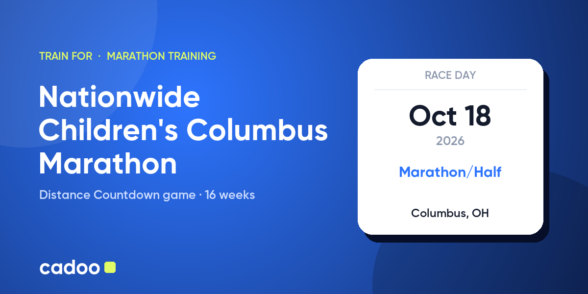 Train for the Nationwide Children's Columbus Marathon with Cadoo