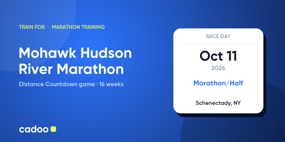 Train for the Mohawk Hudson River Marathon with Cadoo