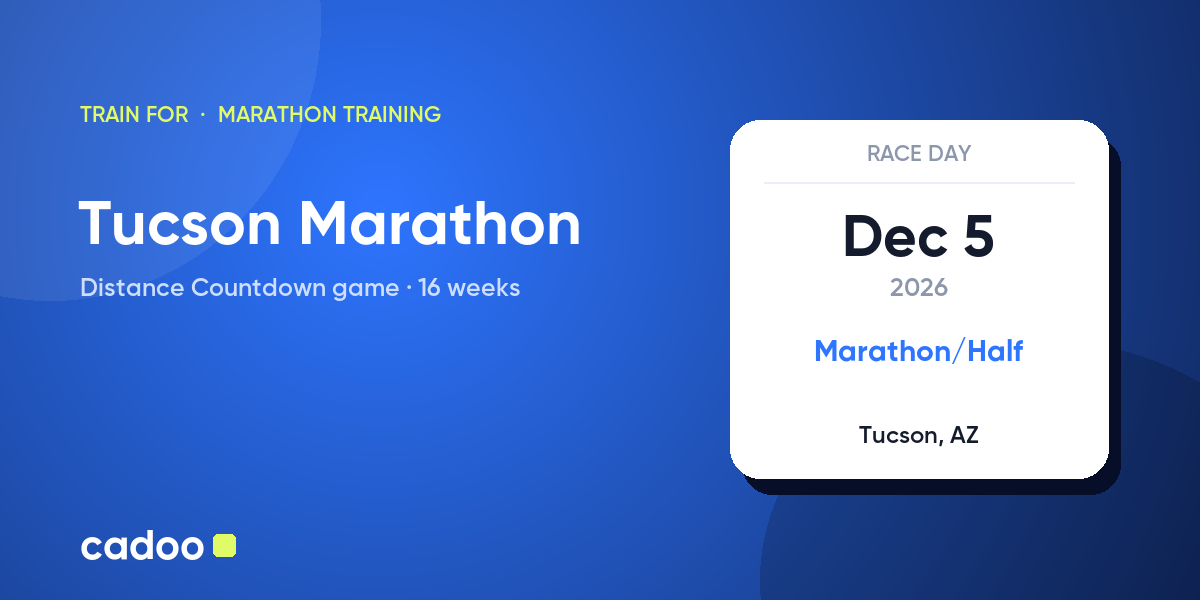 Train for the Tucson Marathon with Cadoo