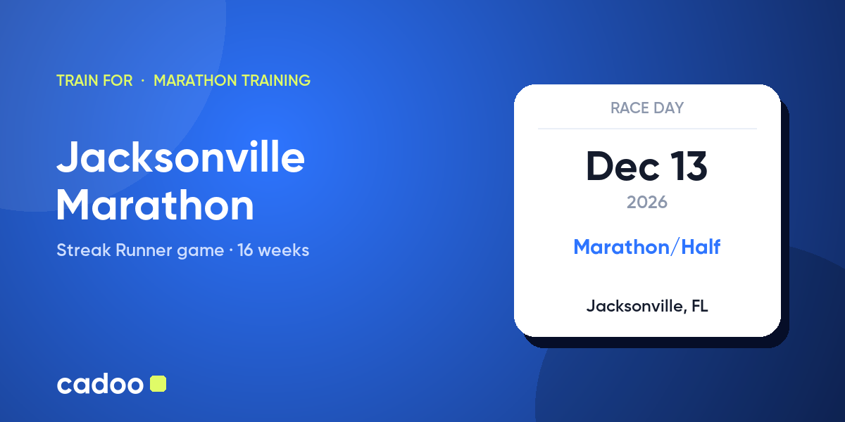 Train for the Jacksonville Marathon with Cadoo