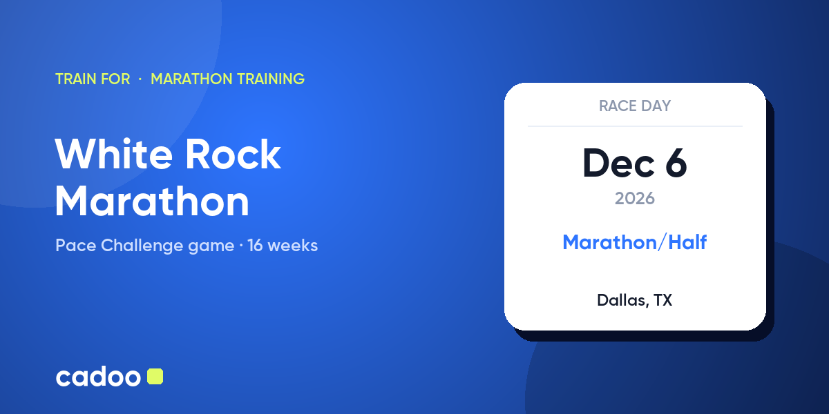 Train for the White Rock Marathon with Cadoo