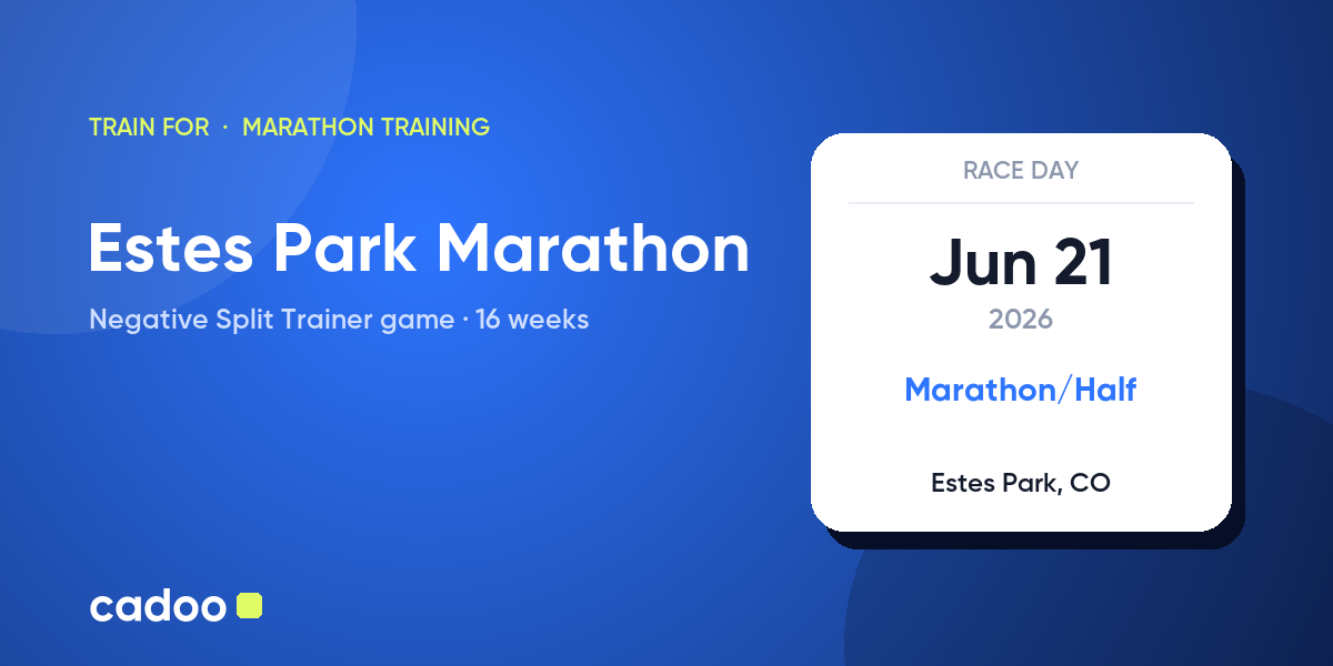 Train for the Estes Park Marathon with Cadoo