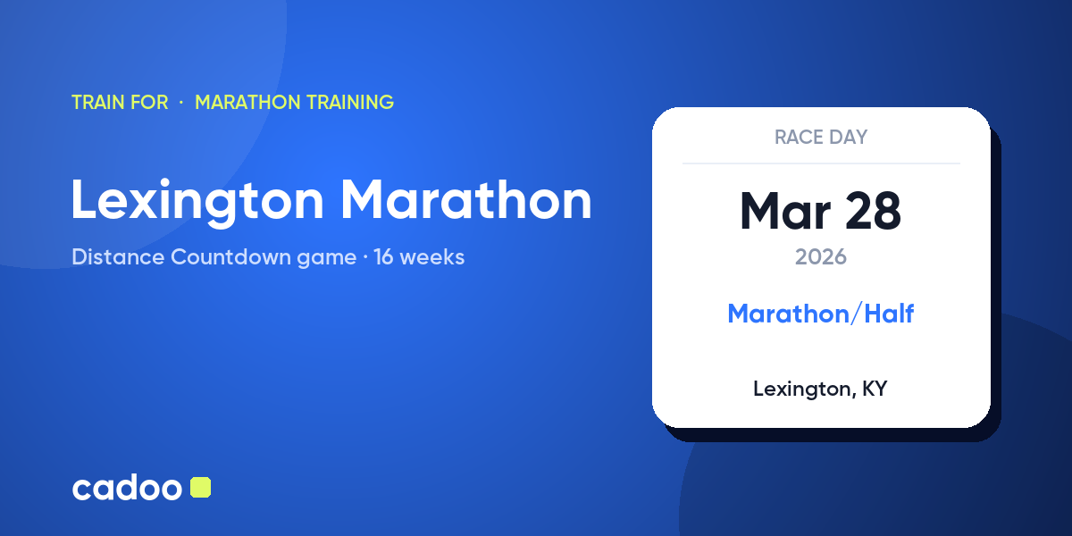 Train for the Lexington Marathon with Cadoo