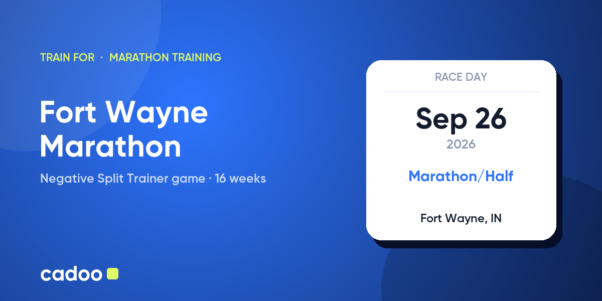 Train for the Fort Wayne Marathon with Cadoo
