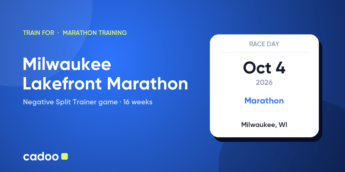 Train for the Milwaukee Lakefront Marathon with Cadoo