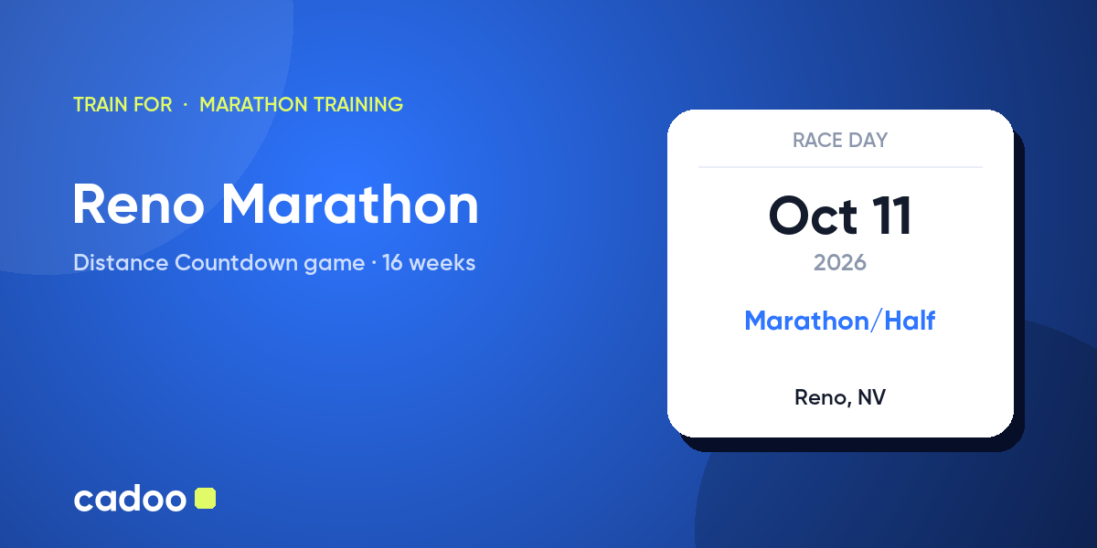 Train for the Reno Marathon with Cadoo