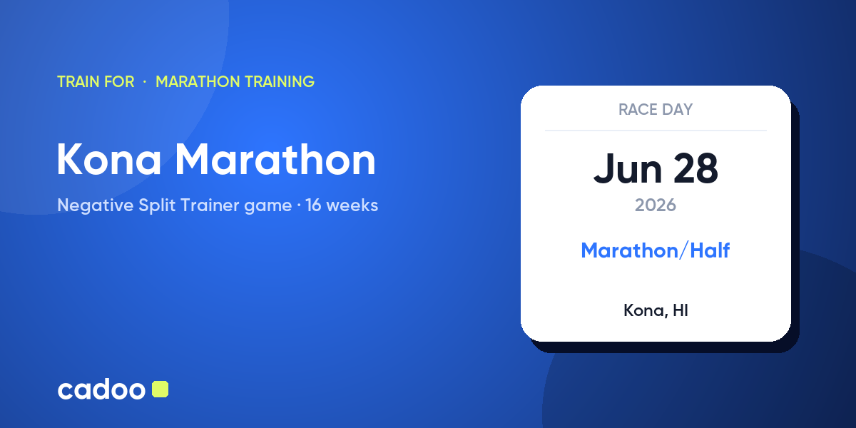 Train for the Kona Marathon with Cadoo