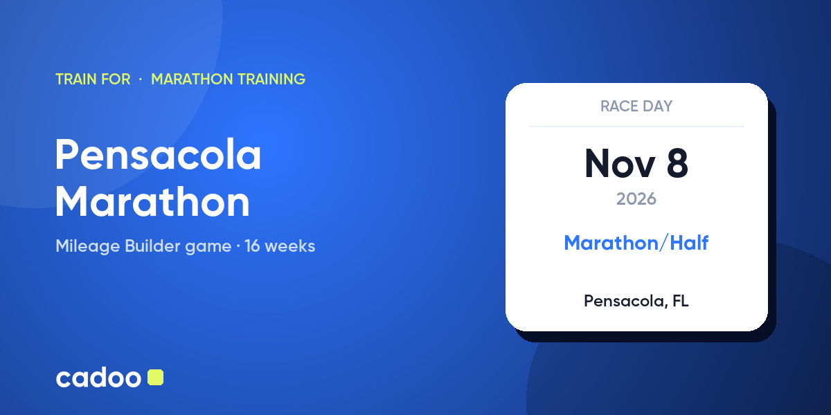 Train for the Pensacola Marathon with Cadoo