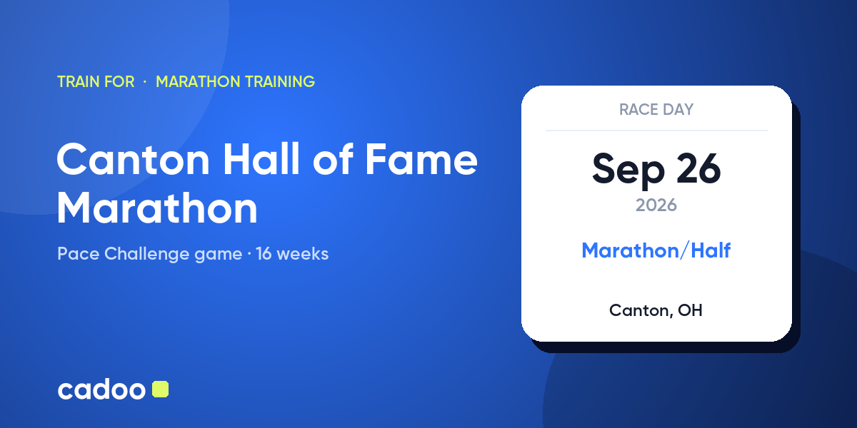 Train for the Canton Hall of Fame Marathon with Cadoo
