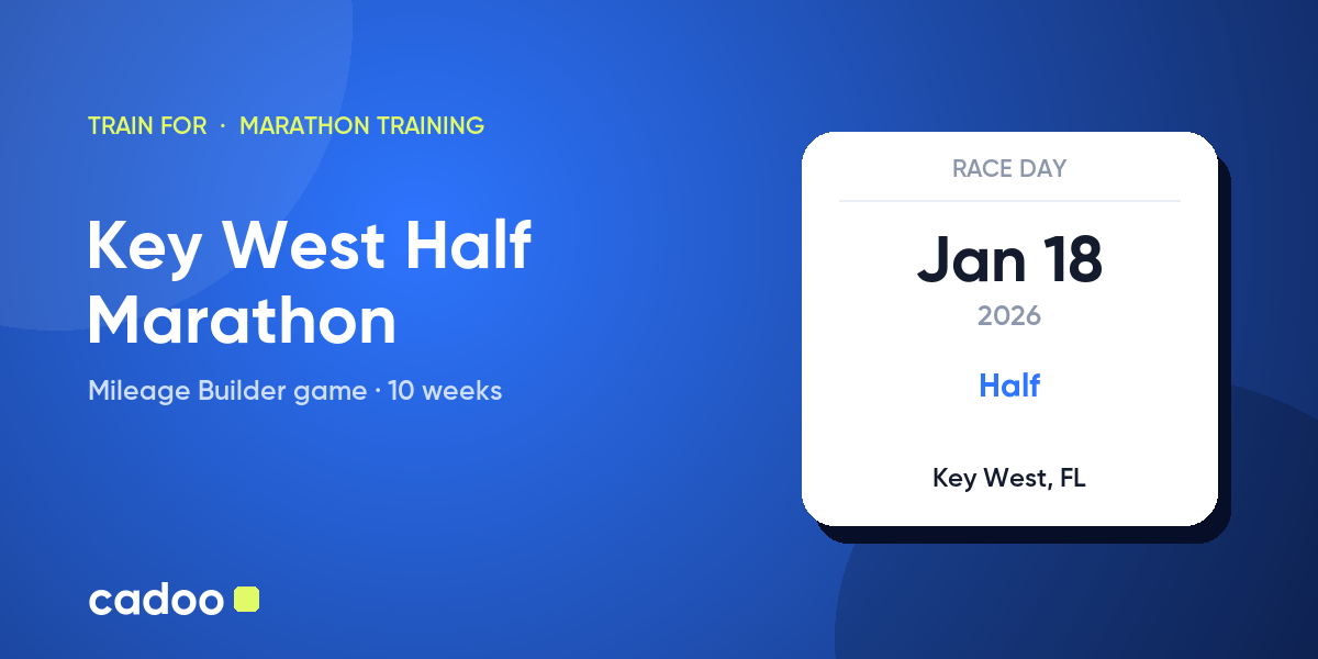 Train for the Key West Half Marathon with Cadoo