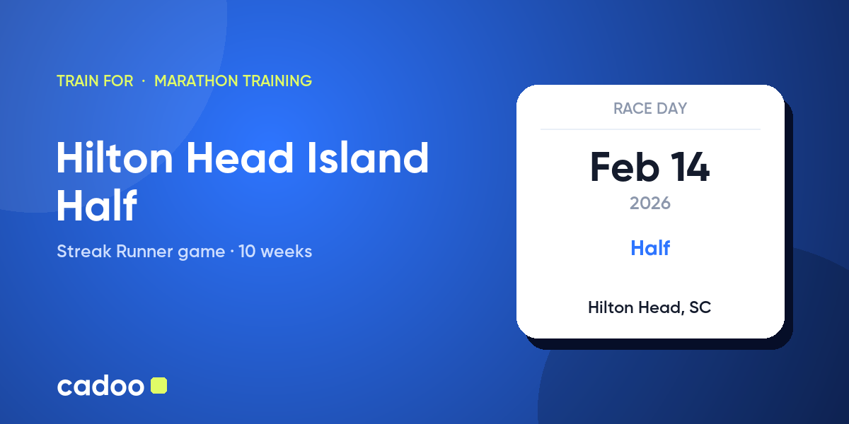 Train for the Hilton Head Island Half with Cadoo