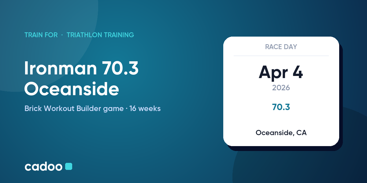 Train for the Ironman 70.3 Oceanside with Cadoo