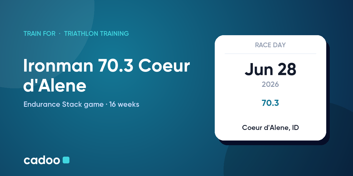 Train for the Ironman 70.3 Coeur d'Alene with Cadoo