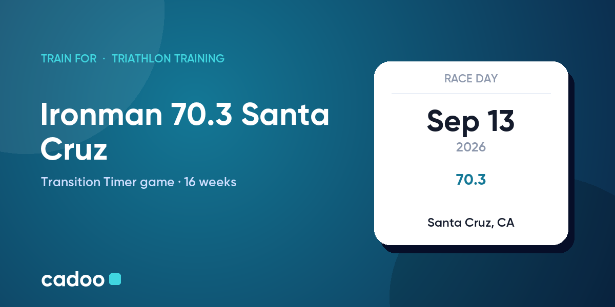 Train for the Ironman 70.3 Santa Cruz with Cadoo