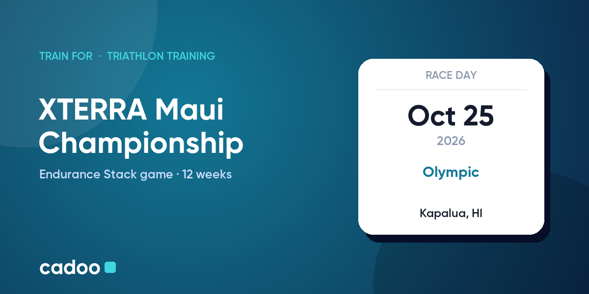 Train for the XTERRA Maui Championship with Cadoo