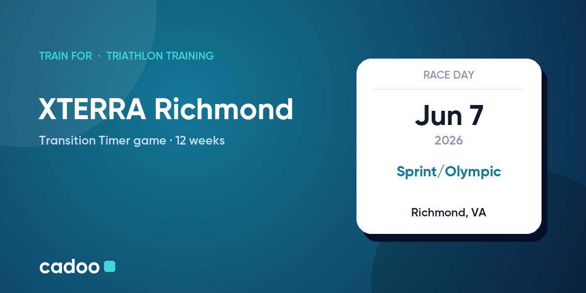 Train for the XTERRA Richmond with Cadoo