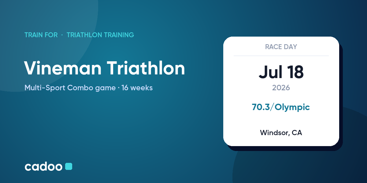 Train for the Vineman Triathlon with Cadoo